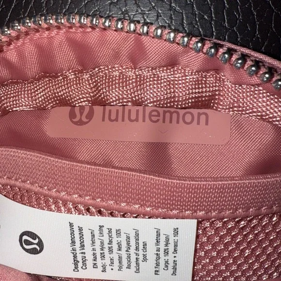 Lululemon Pink Belt Bag Everywhere Mini Pouch Key Chain Coin Purse‎ - Picture 7 of 9